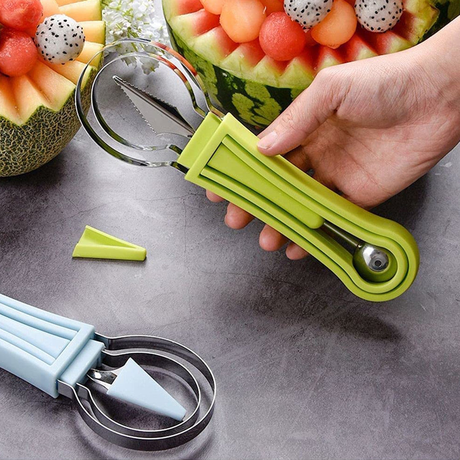 4-in-1 Stainless Steel Fruit Baller & Scooper - Detailed Feature View 4