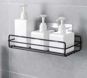 Multipurpose Wall Mount Metal Bathroom Shelf and Rack for Home and Kitchen.