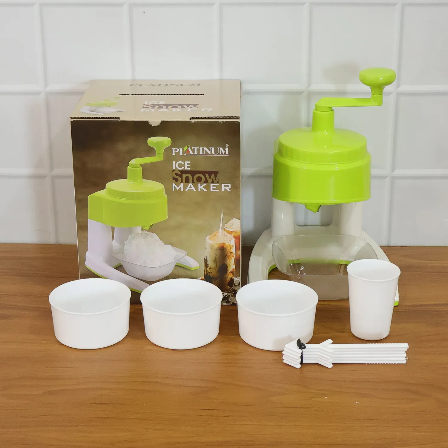 Manual Hand Crank Ice Crusher Snow Maker Machine (1 Set Mix Color) - Detailed Feature View 7