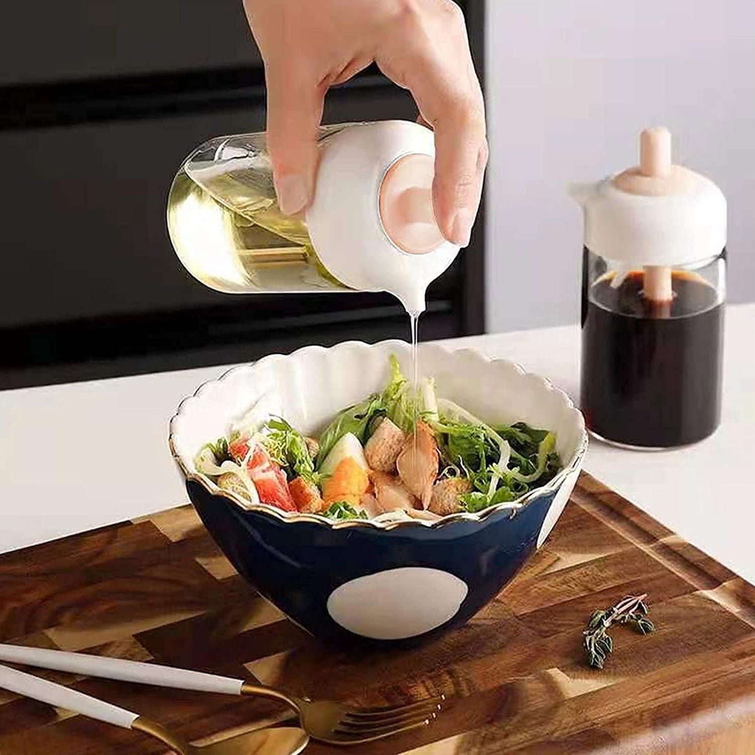 Premium Oil Dispenser with Silicone Oil Brush (1 Pc / With Brush / 250 ML Approx) - Buy Online at Alikart