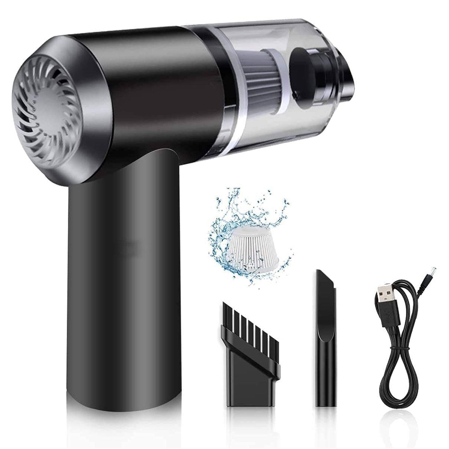 2 in 1 Wireless Vacuum Cleaner – 120W Handheld USB Rechargeable for Home & Car (1 Pc) - Detailed Feature View 6
