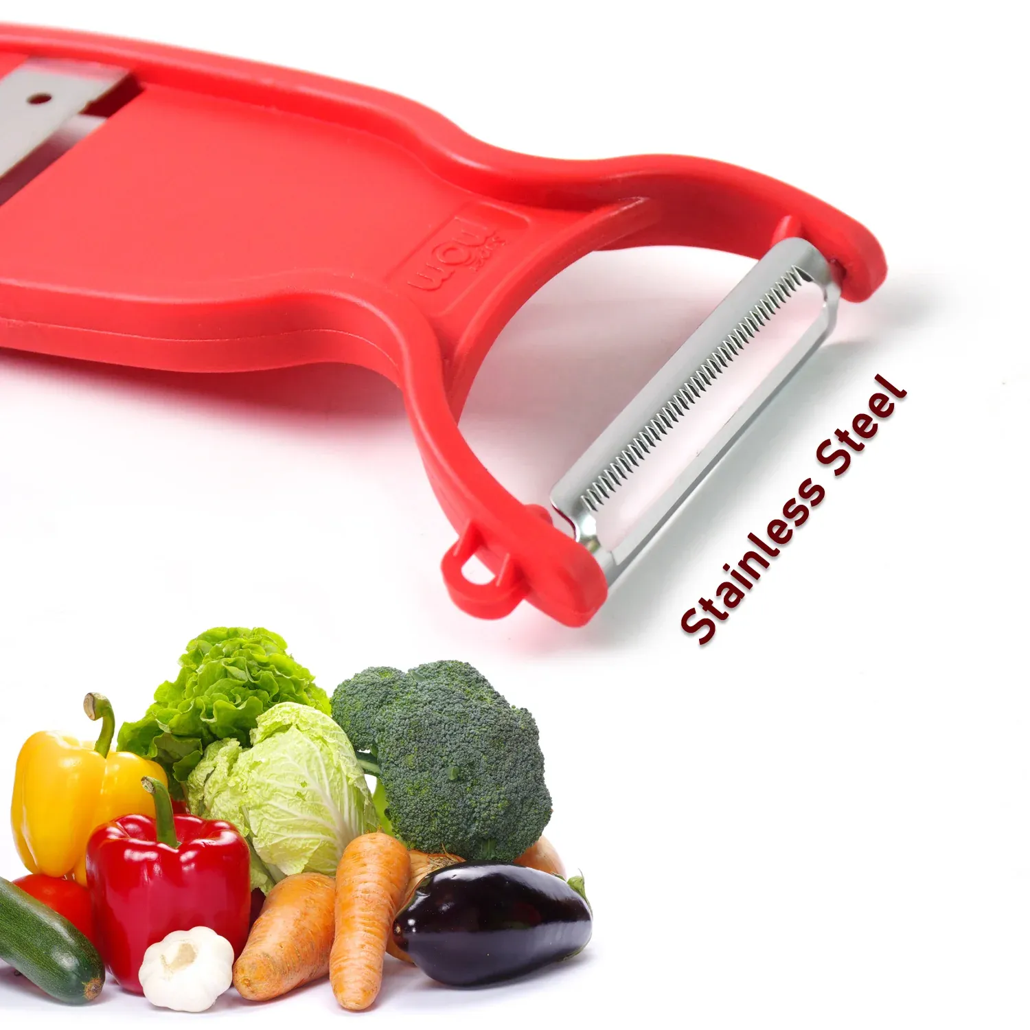 Supermom Swiss 2-in-1 Slicer & Peeler with Ultra Sharp Stainless Steel Blades - Detailed Feature View 6