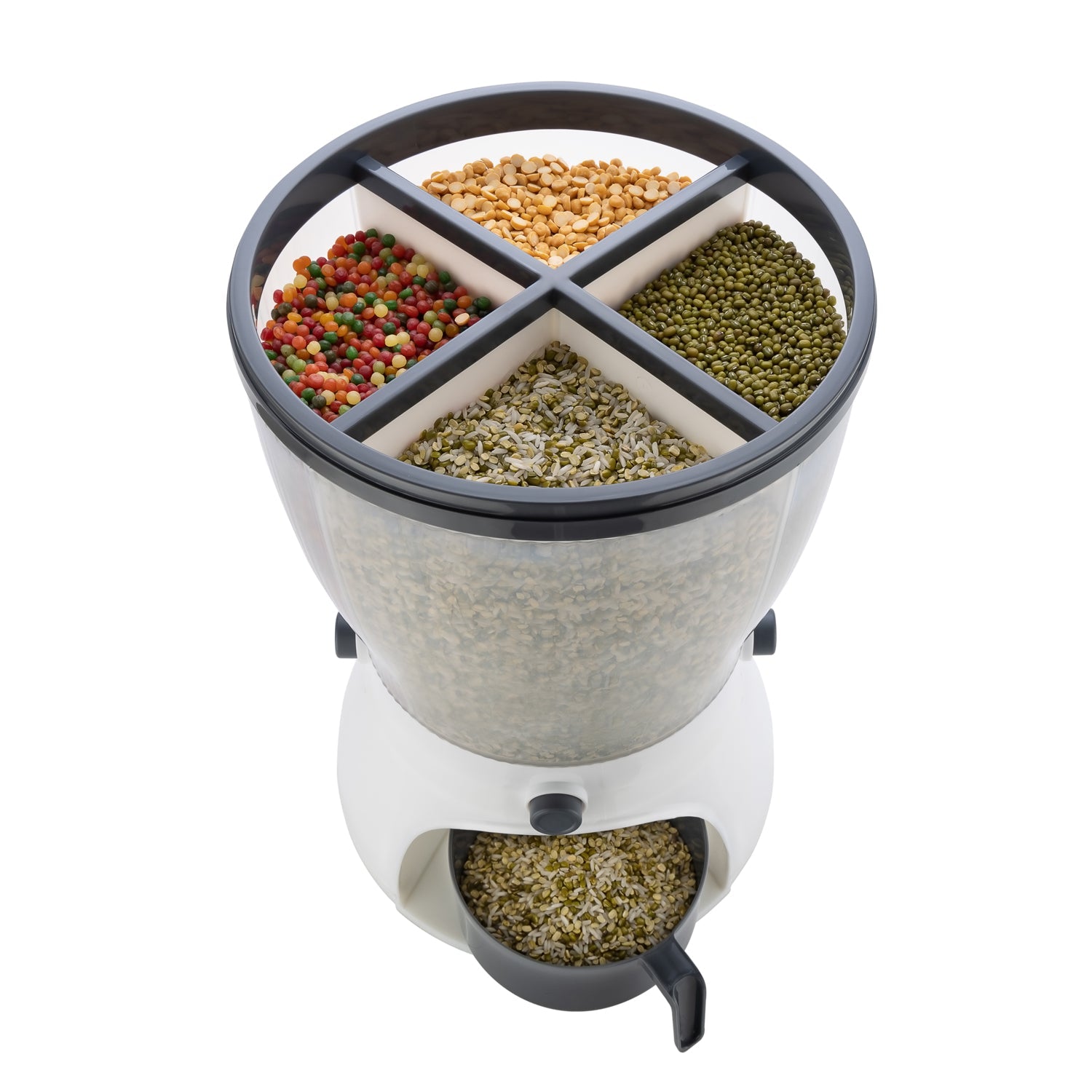 4-in-1 10L Rice & Grain Storage Dispenser - Detailed Feature View 2