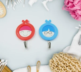Multipurpose Self-Adhesive Hooks (2 Pc): Heavy Duty, Waterproof, Bathroom, Kitchen (2 Pc)