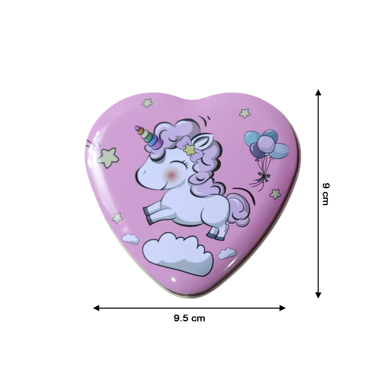Heart Shaped Unicorn Printed Multipurpose Storage Box (1 Pc) - Detailed Feature View 5