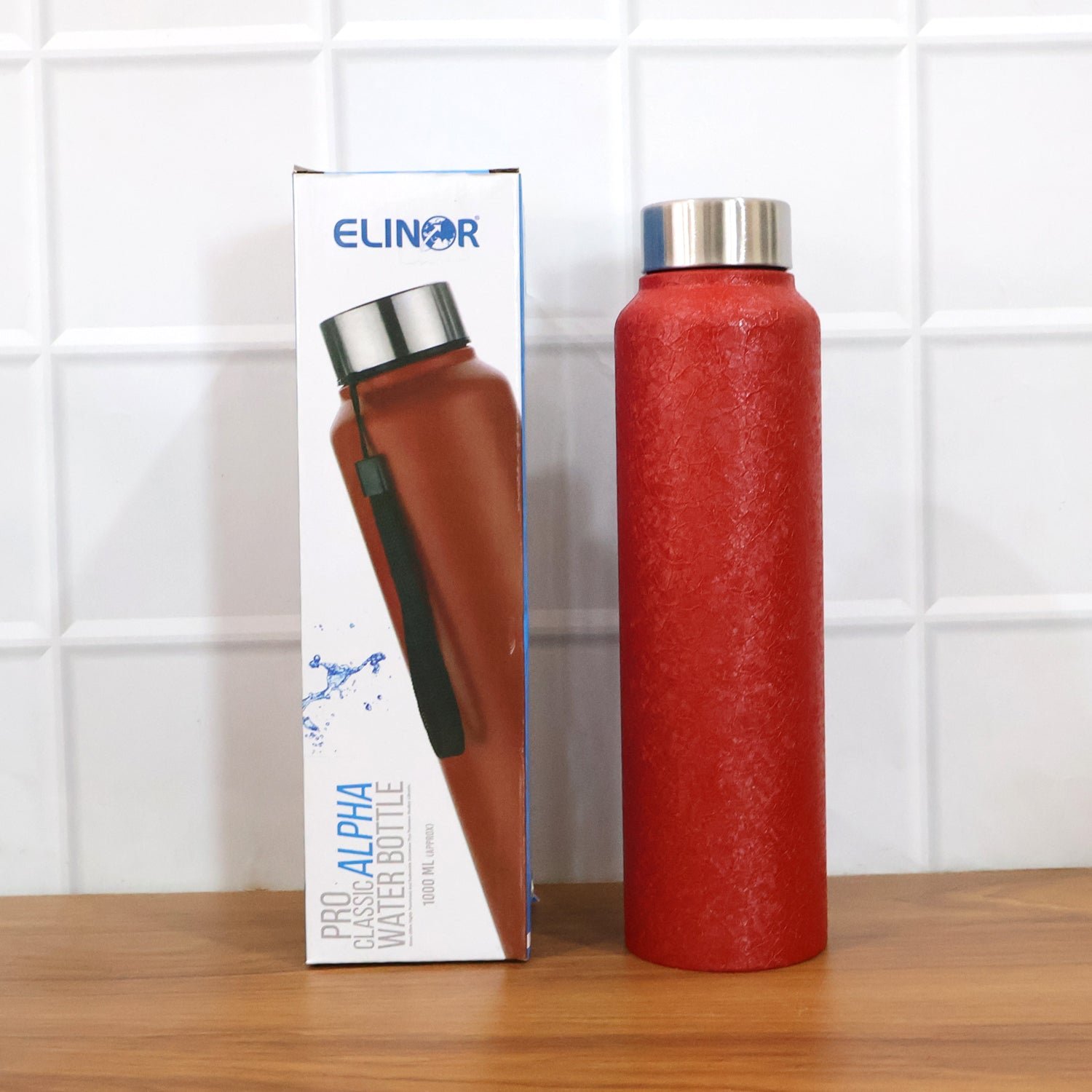 1000 ML Stainless Steel Water Bottle Red Color (1 Pc) - Detailed Feature View 7