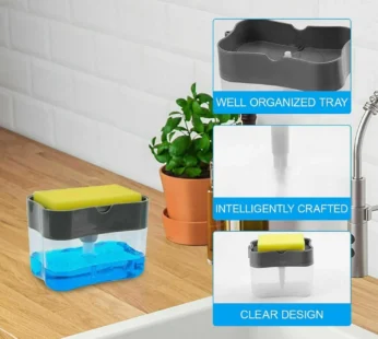 2 in 1 Soap Dispenser for Dishwasher Liquid Holder, Liquid Dispenser Through Pump (1 Pc)