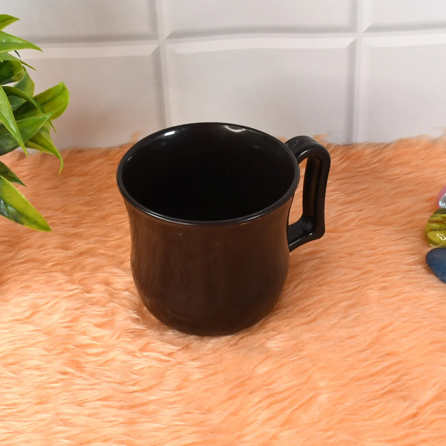 Premium Plastic Coffee / Tea Cups / Mug with Handle (1 Pc / Loose / Mix Color) - Detailed Feature View 6
