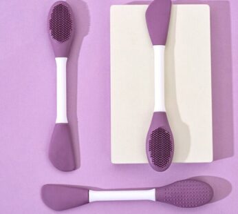Double-Headed Silicone Mask Brush – Facial Cleansing & Mask Application Tool (1 Pc)