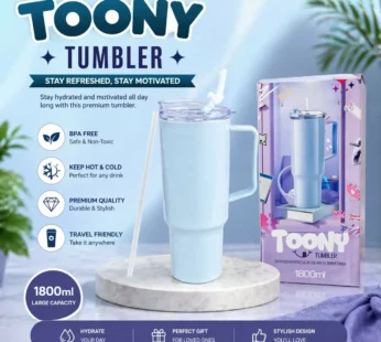 Toony Tumbler 1800ml – Insulated Travel Mug with Handle & Straw | BPA Free, Leak-Proof & Large Capacity Coffee Cup