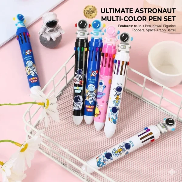 10 Colors Astronaut Ball Pen (Pack of 2) – Amazing Multi-Color Shuttle Pen