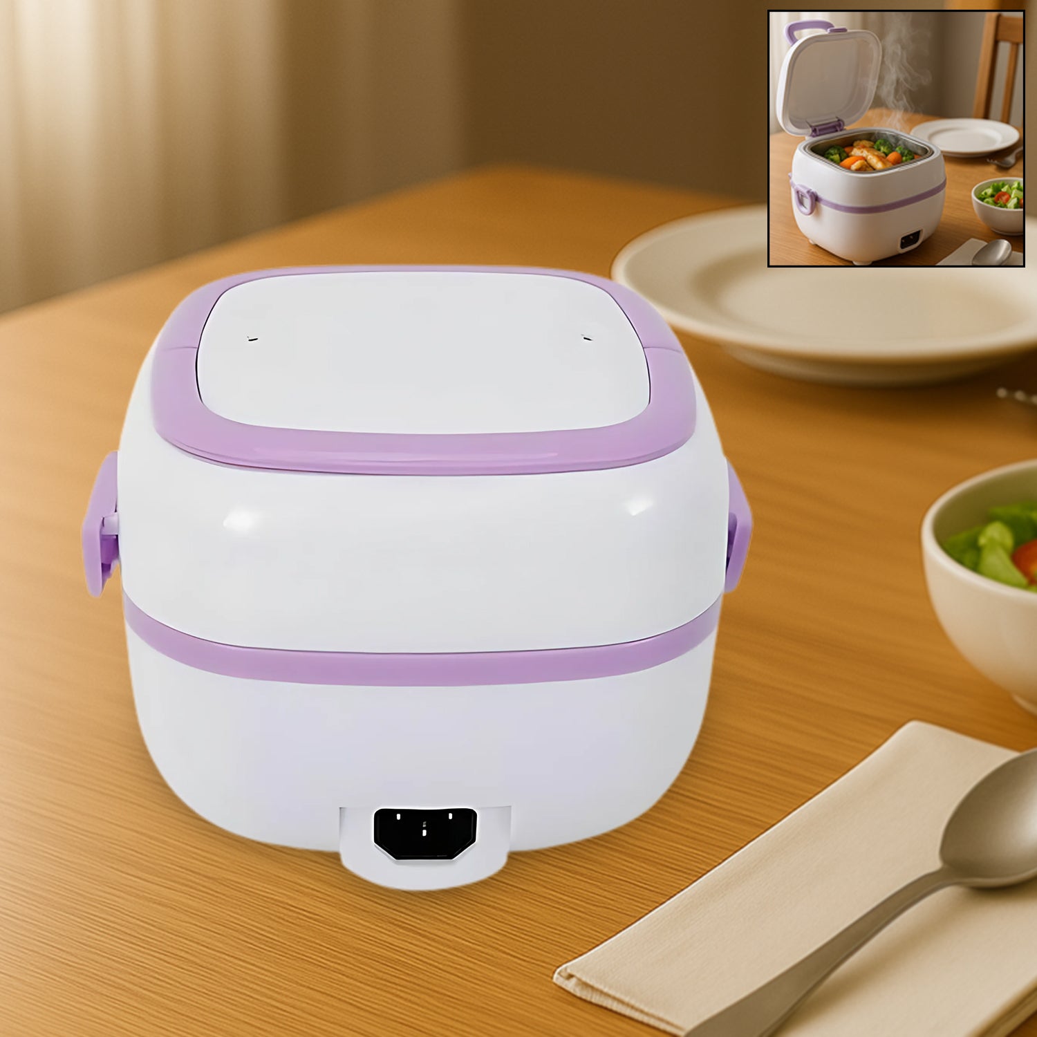 Premium Electric Lunch Box Portable Food Warmer Food Heating Lunch Box for Car, Truck, office - Buy Online at Alikart