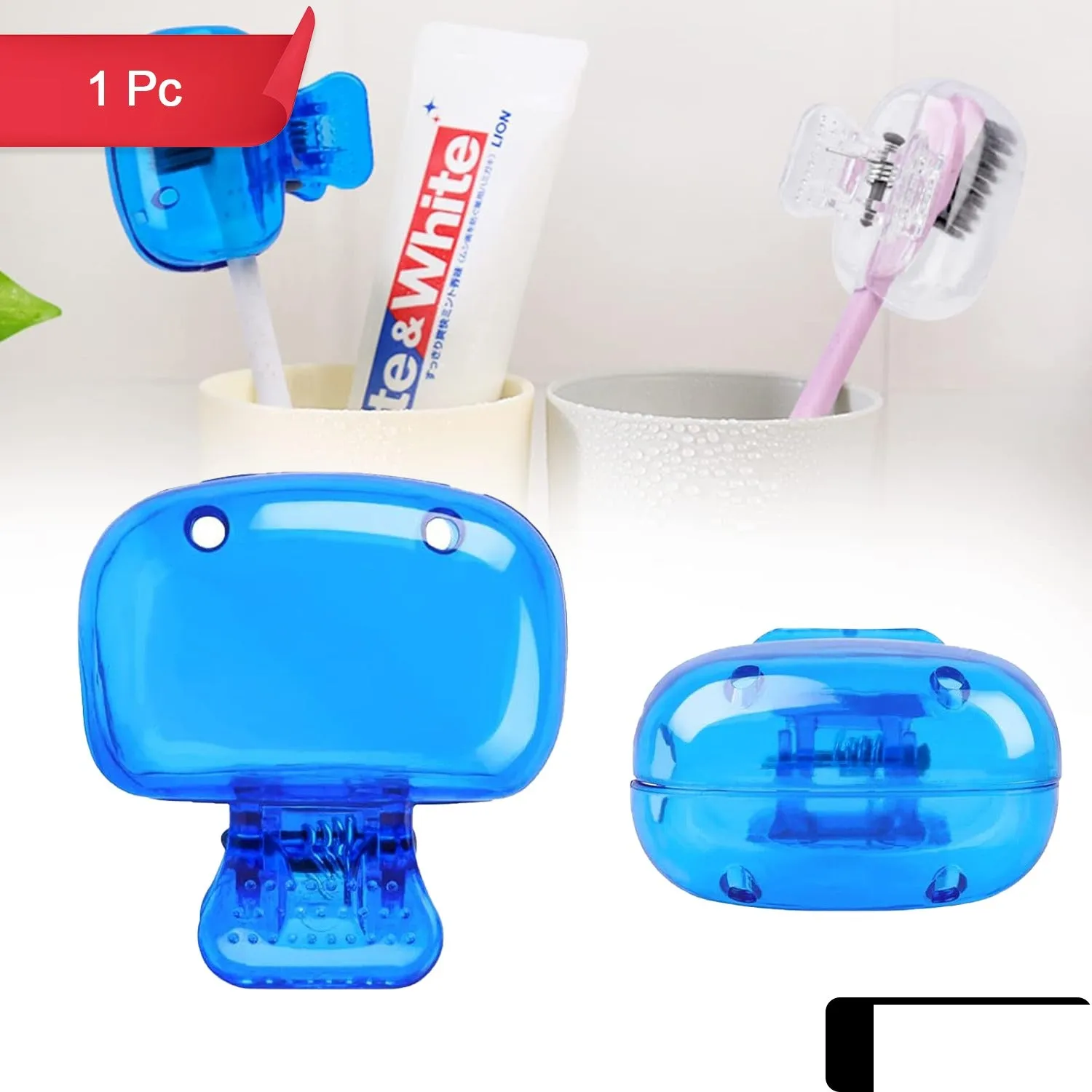 Plastic Toothbrush Head Cover Cap (1 Pc) - Detailed Feature View 1