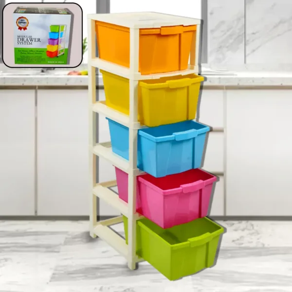 Multipurpose Modular Drawer Organizer Storage Box – 5 Layers