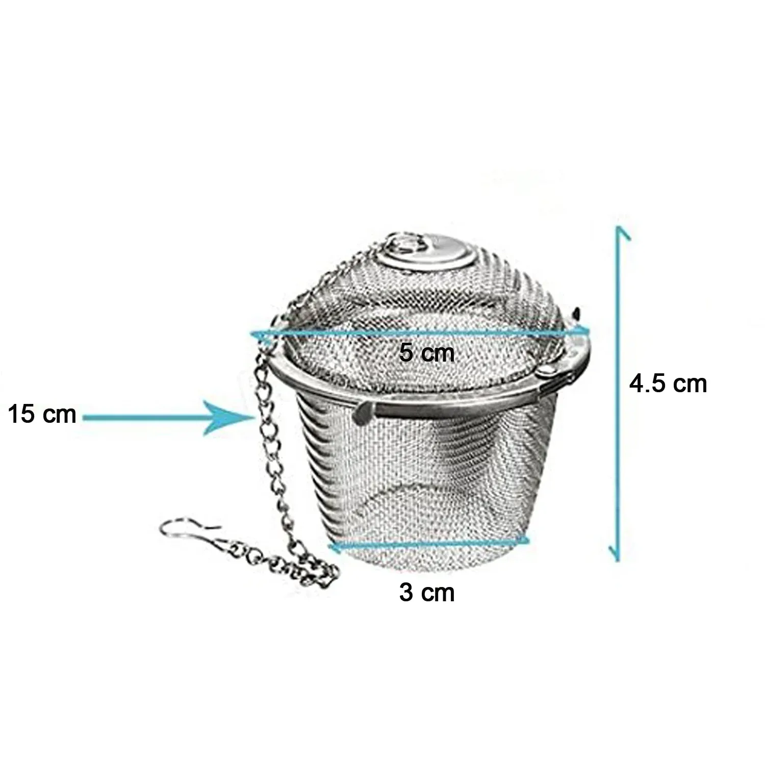 SS Easy Tea Filter for Filtering Tea in Household and Official Kitchen Use - Detailed Feature View 7