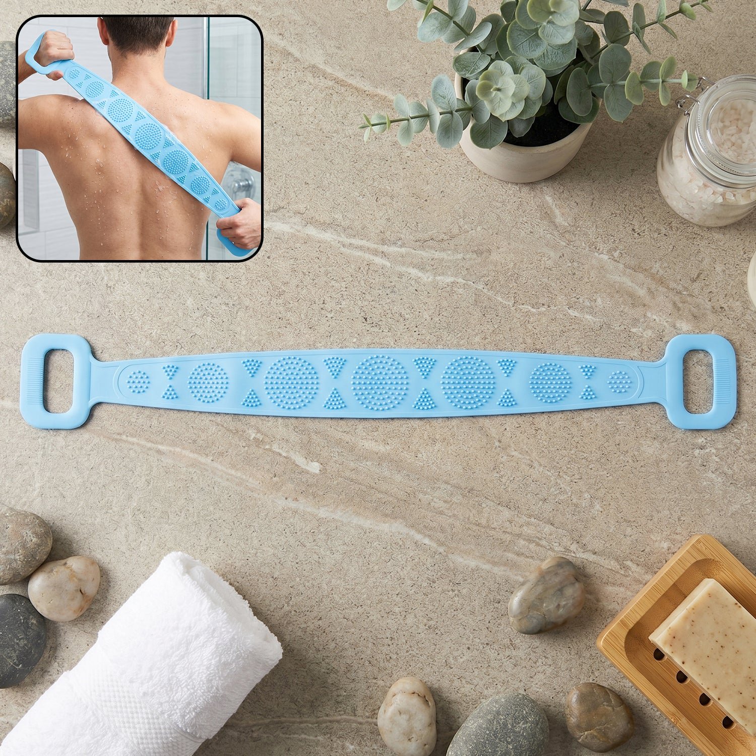 Premium Long Silicone Body Back Scrubber Belt for Bath (1 Pc) - Buy Online at Alikart
