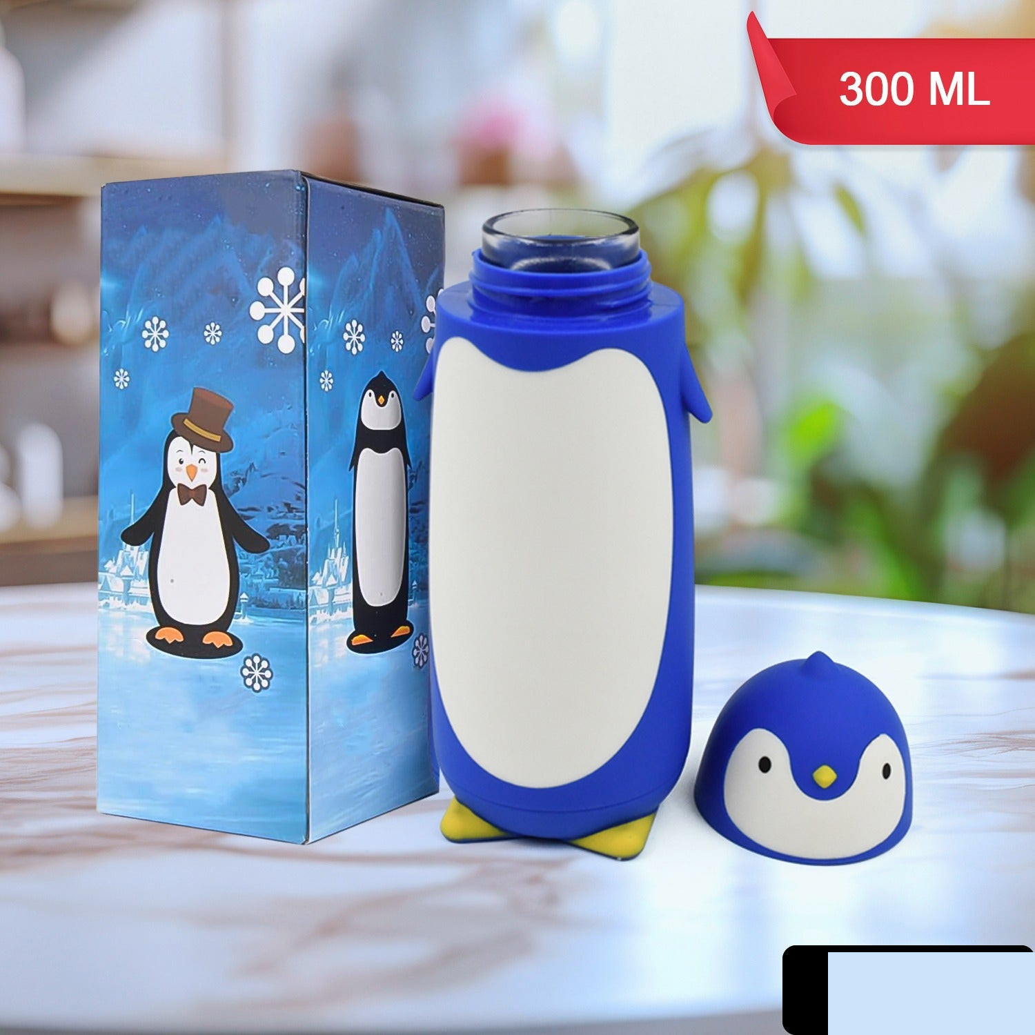 Penguin Water Bottle Penguin Cartoon Water Bottle - Detailed Feature View 1
