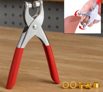 Grommet Setting Tool with 25 PCS Gold Eyelets Grommets Steel Hole Punch