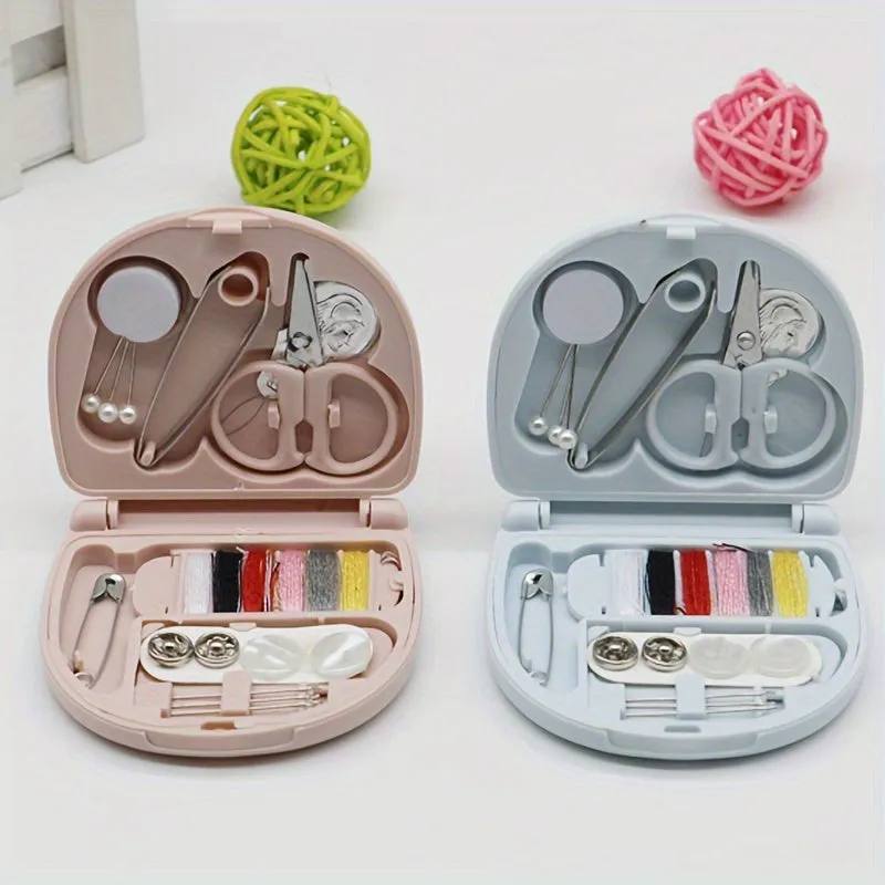 Premium Ultra-Portable Compact Sewing Kit – Travel Essential with Mini Scissors, Threads, Buttons & Emergency Repair Tools (Random Color-Pack of 1) - Buy Online at Alikart