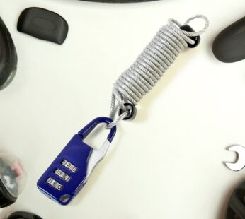 Anti-theft Dial Lock, Padlock, 3-Digit, Built-In Wire (1 Pc)