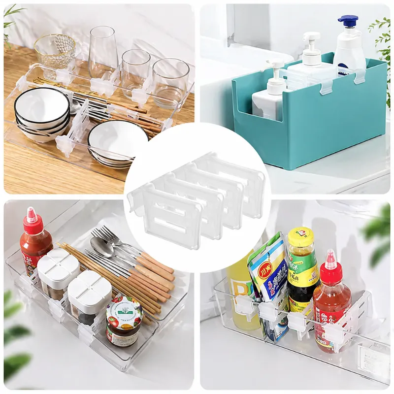 Premium 18 Pc Fridge Shelf Divider Set – Adjustable Clips for Refrigerator Organization (Expandable Design) - Buy Online at Alikart