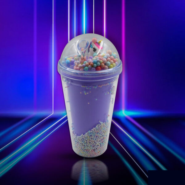 Design Printed Sipper Bottle With Toy, LED Glow Light, Double Wall Sipper Glass Water Bottle , Sipper Bottle With Straw For Girls And Kids for Boys