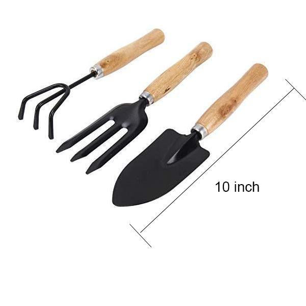 Gardening Tools - Hand Cultivator, Small Trowel, Garden Fork (Set of 3) - Detailed Feature View 4
