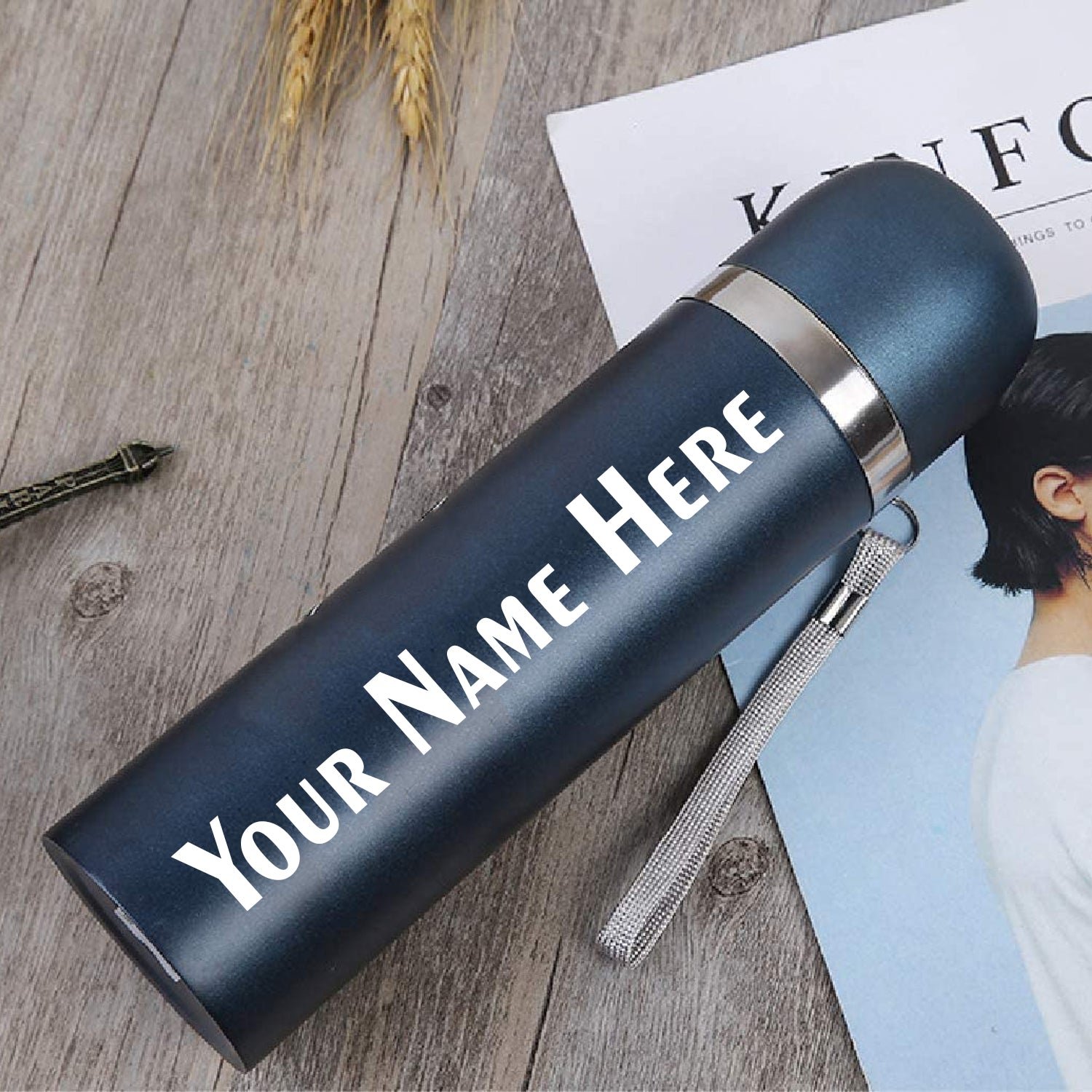 Premium Custom Stainless Steel Thermal Mug / Vacuum Flask Water Bottle (500 ML / Mix Color) - Buy Online at Alikart