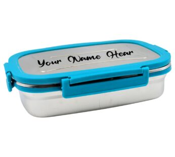 Customized Stainless Steel Lunch Box with 2 Compartments & Spoon
