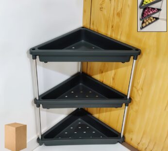 3-Layer Multipurpose Plastic Corner Storage Rack
