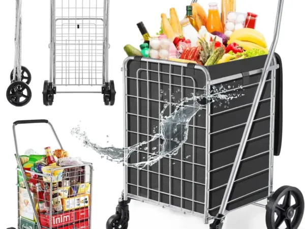 Foldable Shopping Trolley with Wheels ( MOQ :- 2 Pc)