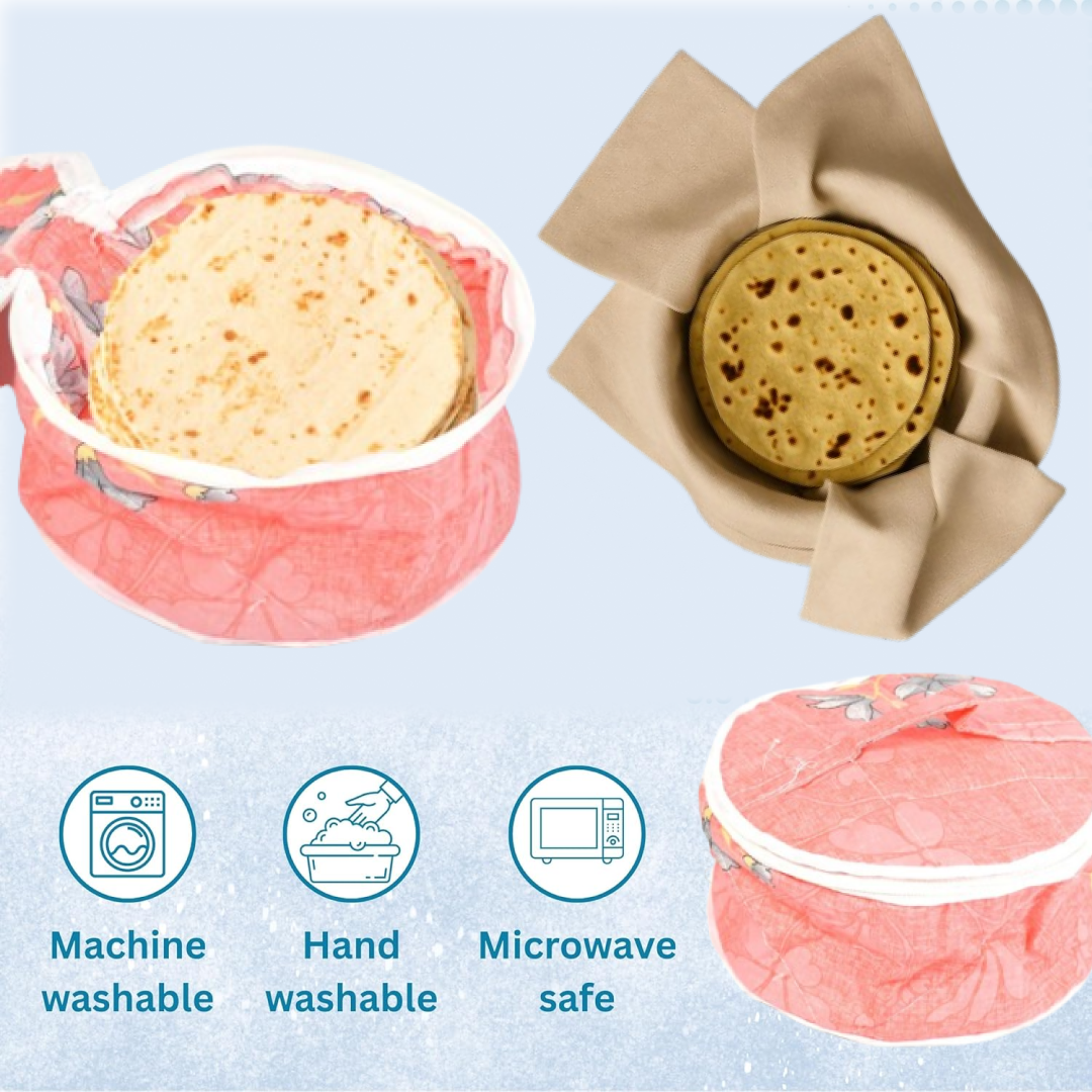 Premium Hot Chapatti Washable Cotton Cloth Casserole Box - Buy Online at Alikart