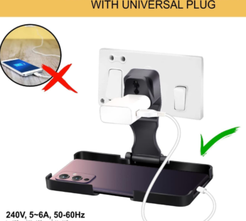 Multi-Purpose Wall Holder Stand for Charging Mobile (Black)
