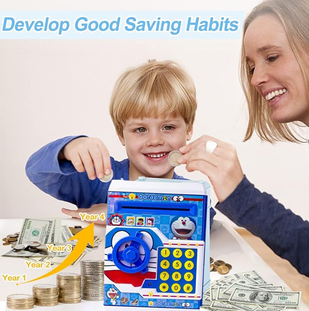 Electronic Piggy Bank ATM with Password for Kids Savings - Detailed Feature View 4