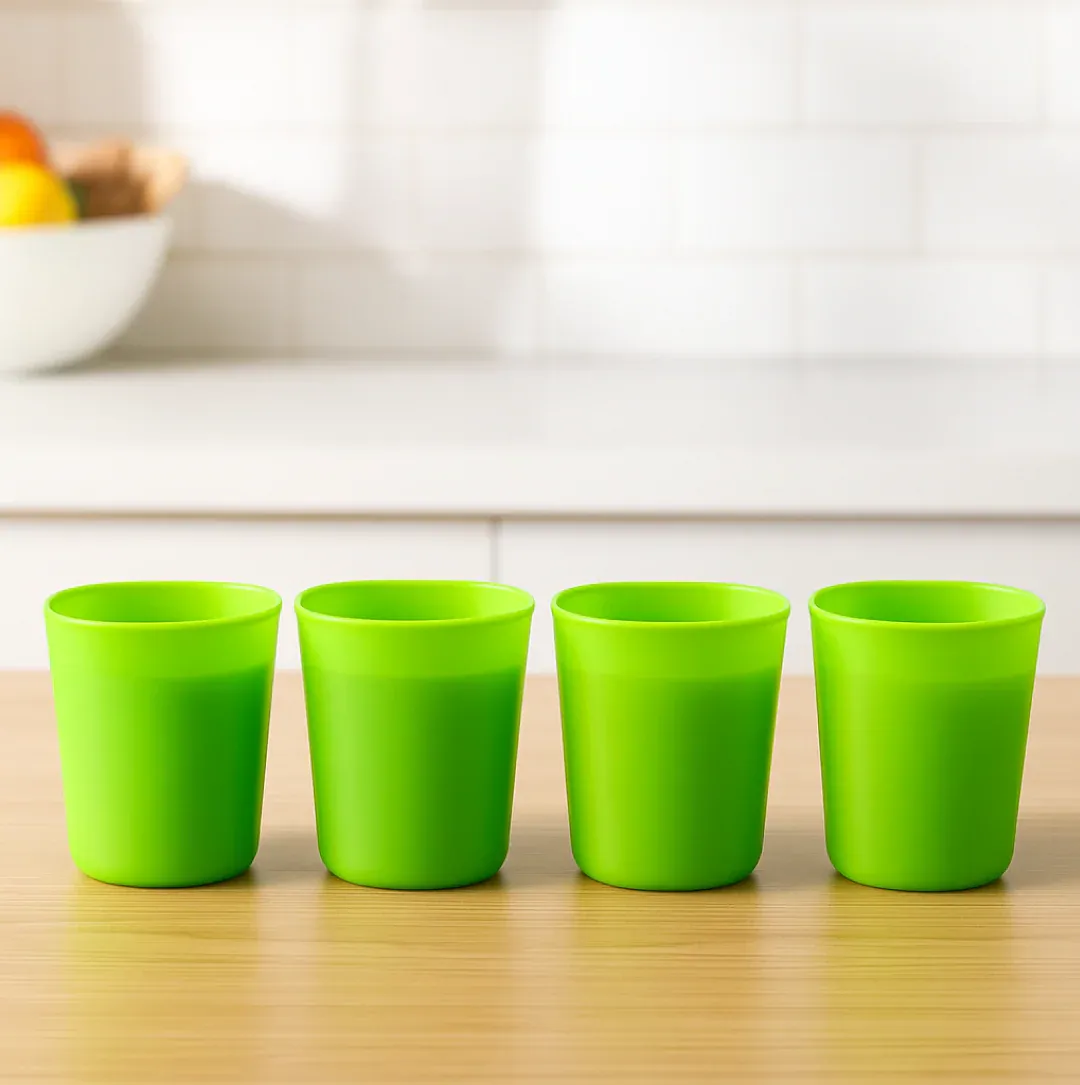 Plastic Drinking Glass Set For Drinking Milk Water Juice (Pack of 4) - Detailed Feature View 1