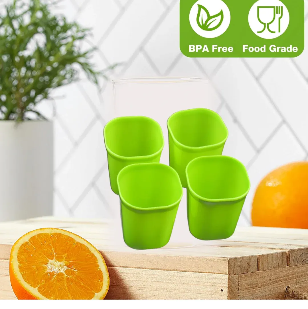Plastic Drinking Glass Set For Drinking Milk Water Juice (Pack of 4) - Detailed Feature View 2