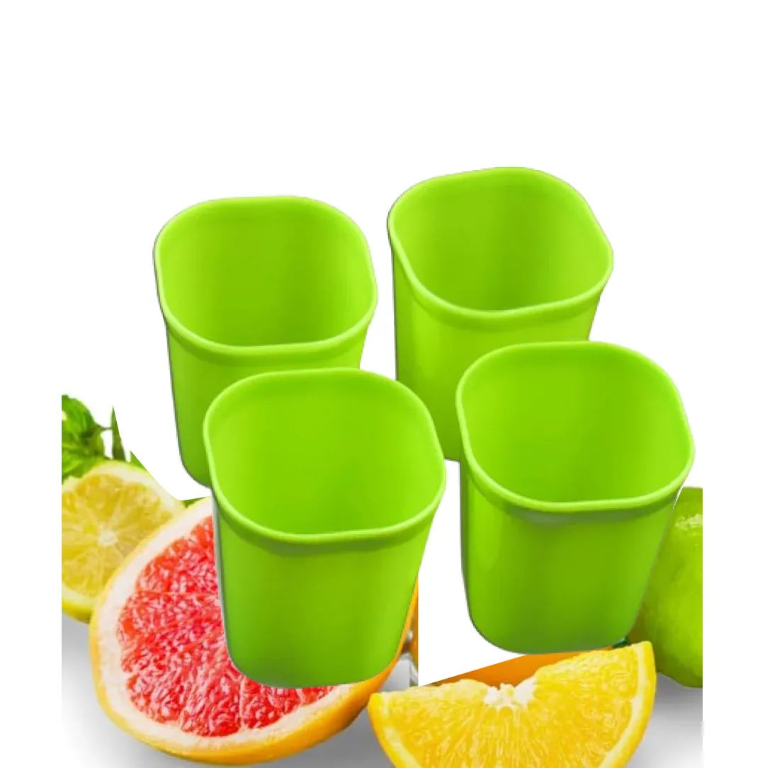 Plastic Drinking Glass Set For Drinking Milk Water Juice (Pack of 4) - Detailed Feature View 3