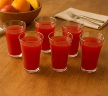 Plastic Drinking Glass Juice Glass Water Glass Set of 6 Transparent Glass