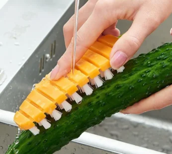 Carrot-Shaped Non-Toxic Vegetable Scrubbing Brush for Fruits & Veggies