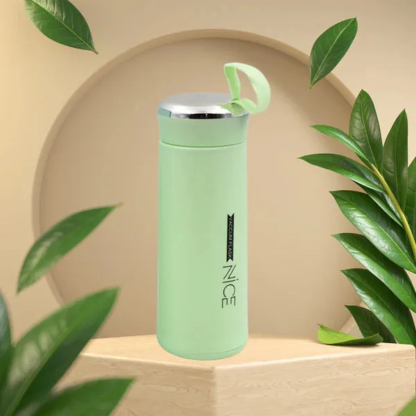 Water bottle 400ml leak proof, glass water bottle (1 pc / Light Green Color) - Detailed Feature View 5