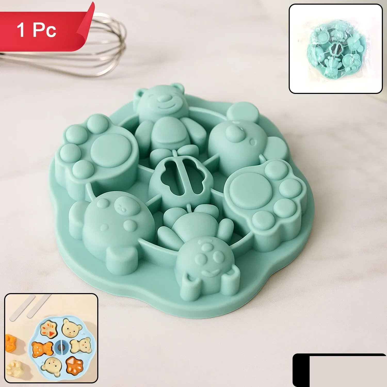 Silicone Kids Cartoon Shape Chocolate, Jelly & Candy Mold (1 Pc) - Detailed Feature View 1