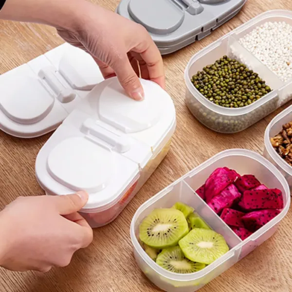 2 Way Tiffin & Storage Box – Multipurpose Lunch Box with Dual Compartments, Airtight & Leakproof Food Container (Pack of 1)