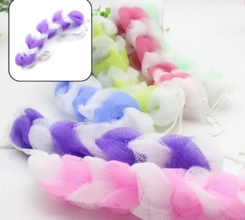 Hanging Bath Shower Long Loofah Sponge Pouf Body Scrubber (pack of 6)