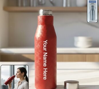 Custom Stainless Steel Water Bottle Red Color (1000 ml, 1 Pc)