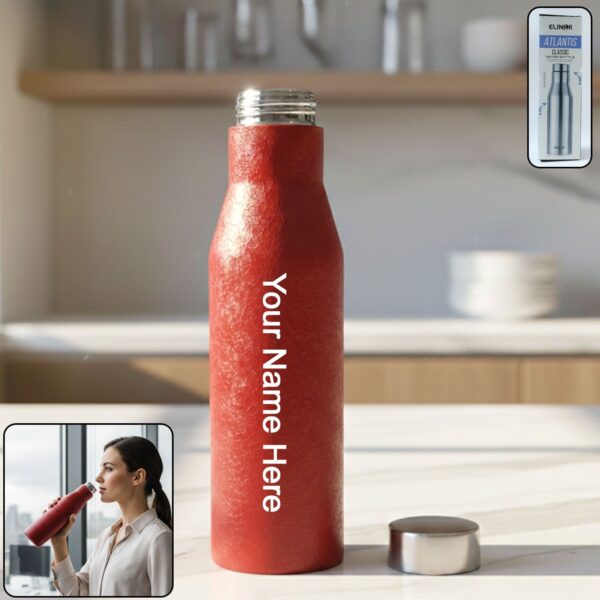 Custom Stainless Steel Water Bottle Red Color (1000 ml, 1 Pc)