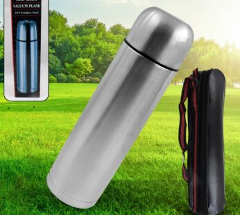 Stainless Steel Vacuum Flask with Cover for Hot & Cold Drinks (750 ML)