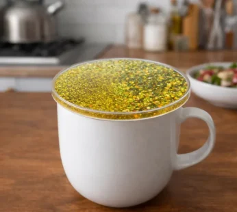 Golden Glitter Liquid Coaster Heat Resistant Cup Mat Decorative