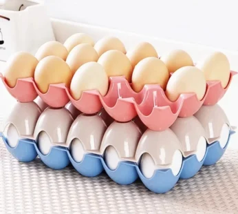 15 Cavity Plastic Egg Tray Egg Trays for Storage with 15 Eggs Holder (4 Pc Set)