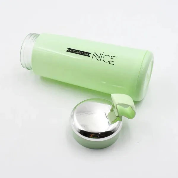 Water bottle 400ml leak proof, glass water bottle (1 pc / Light Green Color) - Detailed Feature View 6