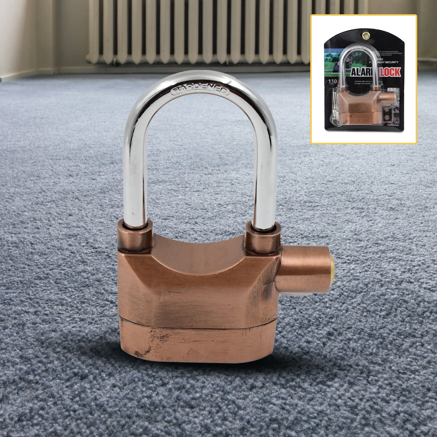 Premium Security Alarm Metallic Lock System with 3 Keys (1 Set / Mix Color) - Buy Online at Alikart